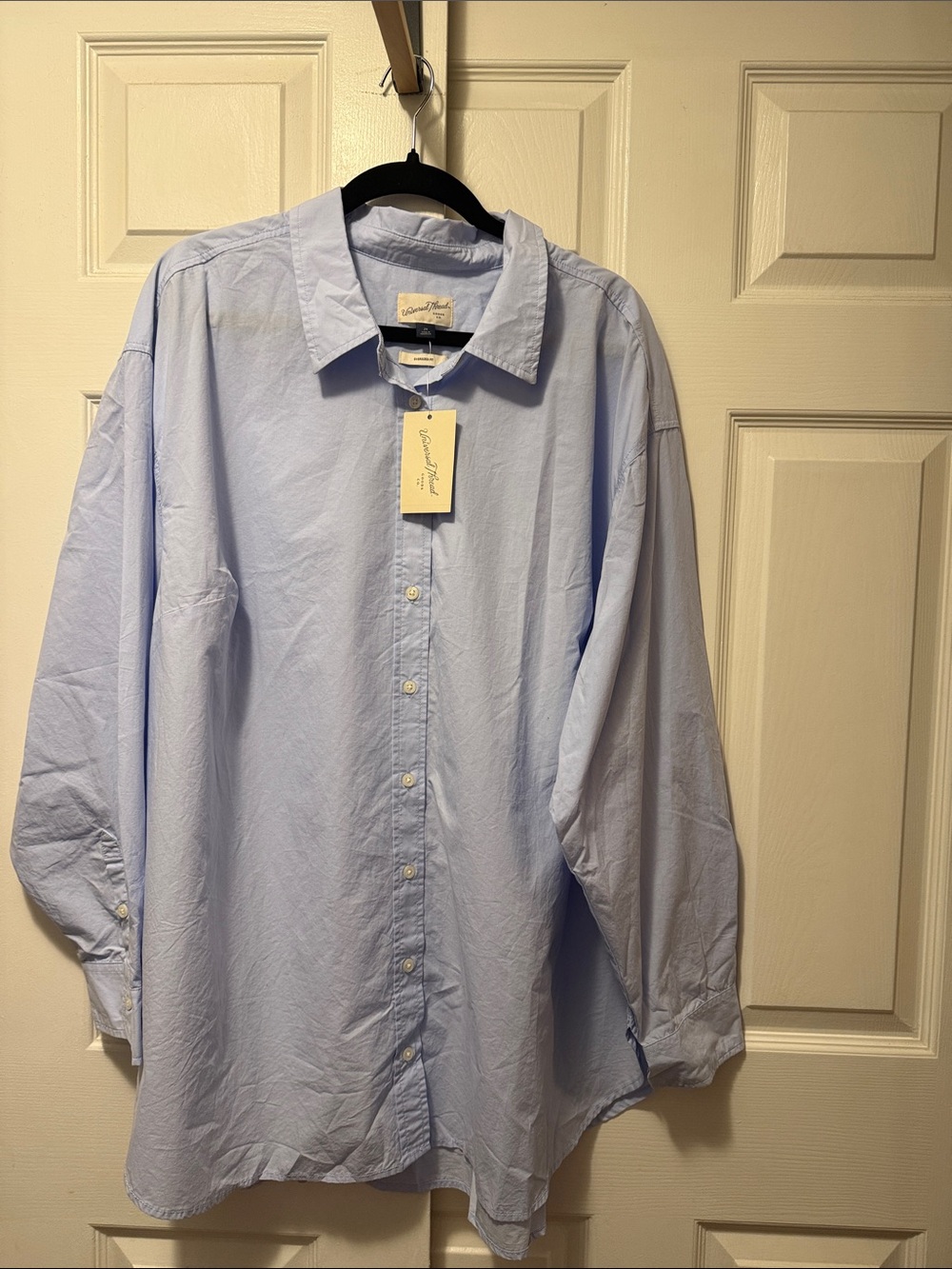 Universal Thread Oversized Light Blue Casual Button-Down Shirt
